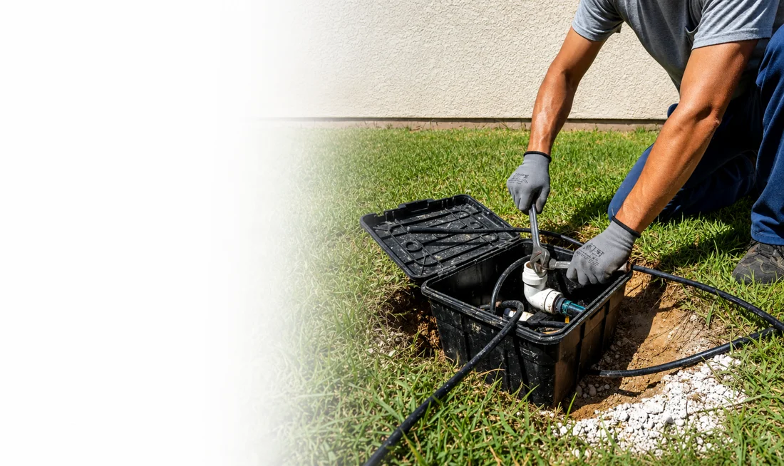 Irrigation valve-box repair with hand tools